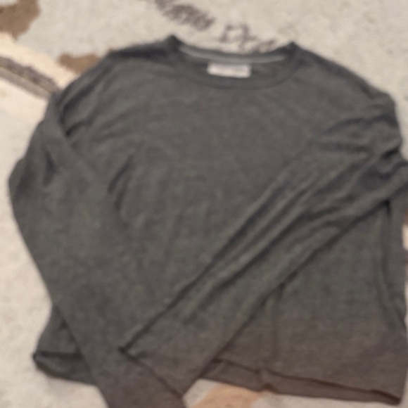 THE GREAT. Gray Long Sleeve Tee - Picture 2 of 4